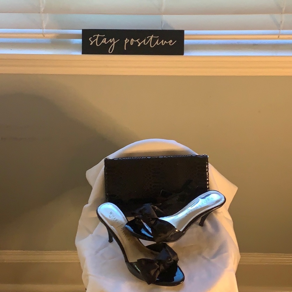 White House Black Market heels and wallet